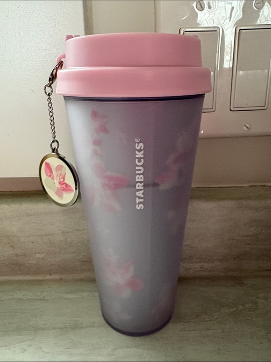 Starbucks Other - NWOT Starbucks Grande 16oz Cherry Blossom Floral Travel Tumbler with Charm 2024